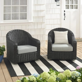Better Homes & Gardens BH5608811816031 Bellamy Outdoor Barrel Back Chair, Dark Brown