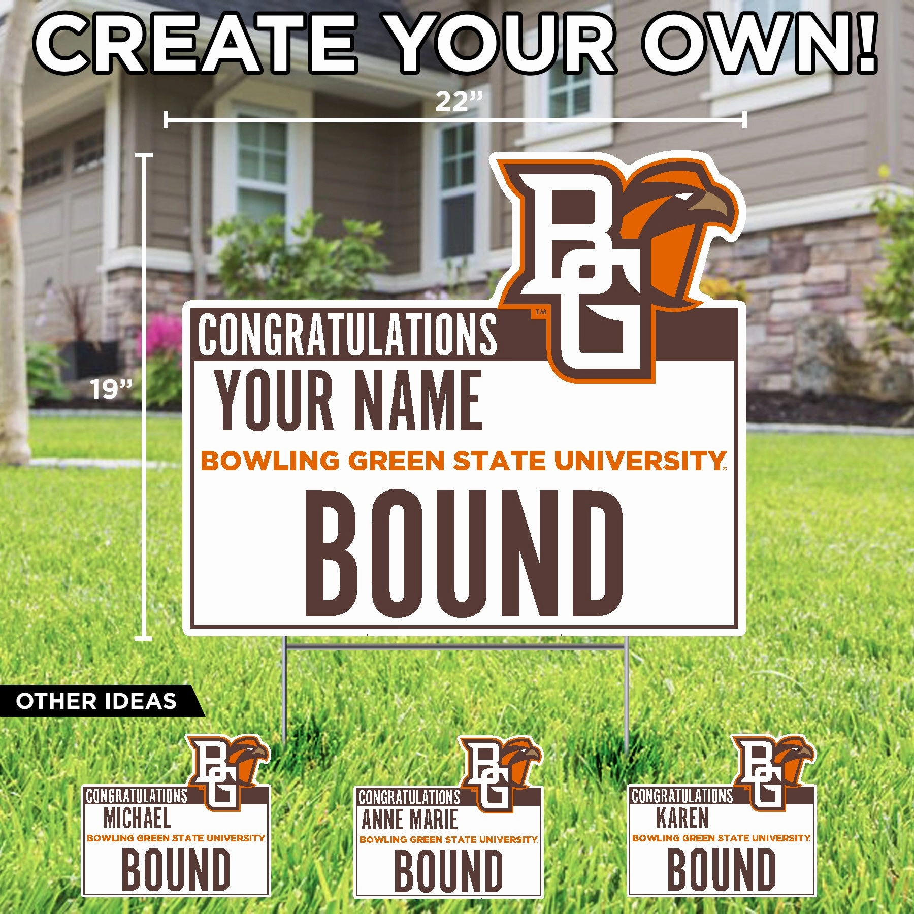 BGSU Bound Custom Yard Sign