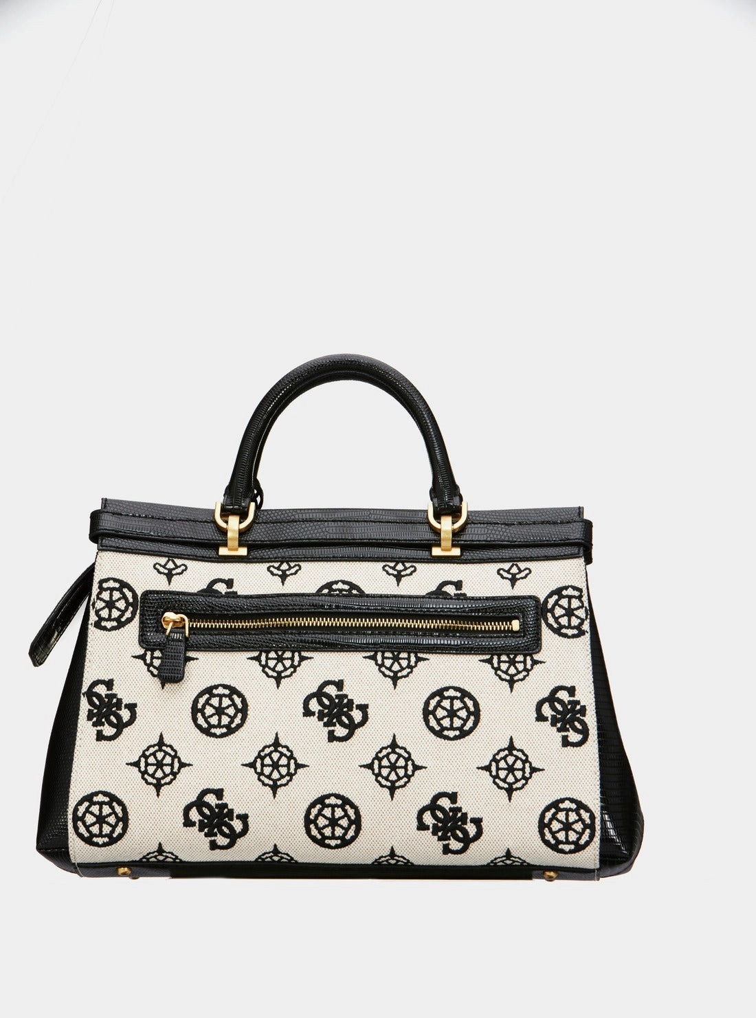 Black Logo Sestri Luxury Satchel Bag