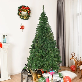 Costway CM19723 7ft Artificial PVC Christmas Tree W/Stand Holiday Season Indoor & Outdoor, Green