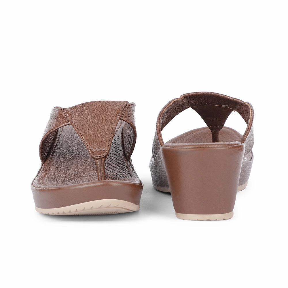 Healers Casual Brown Wedges Heels For Women J332-41 By Liberty