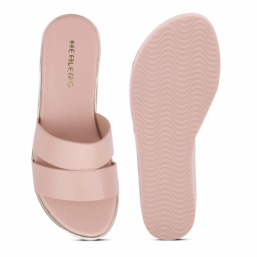 Healers Casual Peach Wedges Heels For Women LAX-3 By Liberty