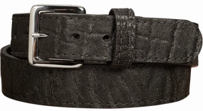Men's Black Elephant Leather Belt