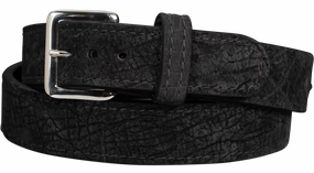 Men's Black Hippopotamus Leather Belt