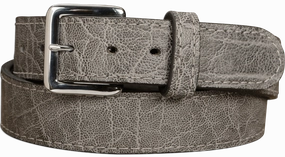 Men's Charcoal Gray Elephant Leather Belt