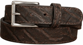 Men's Dark Brown Elephant Max Thickness Gun Leather Belt
