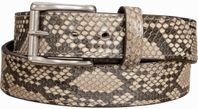 Men's Python Snakeskin Max Thickness Gun Leather Belt