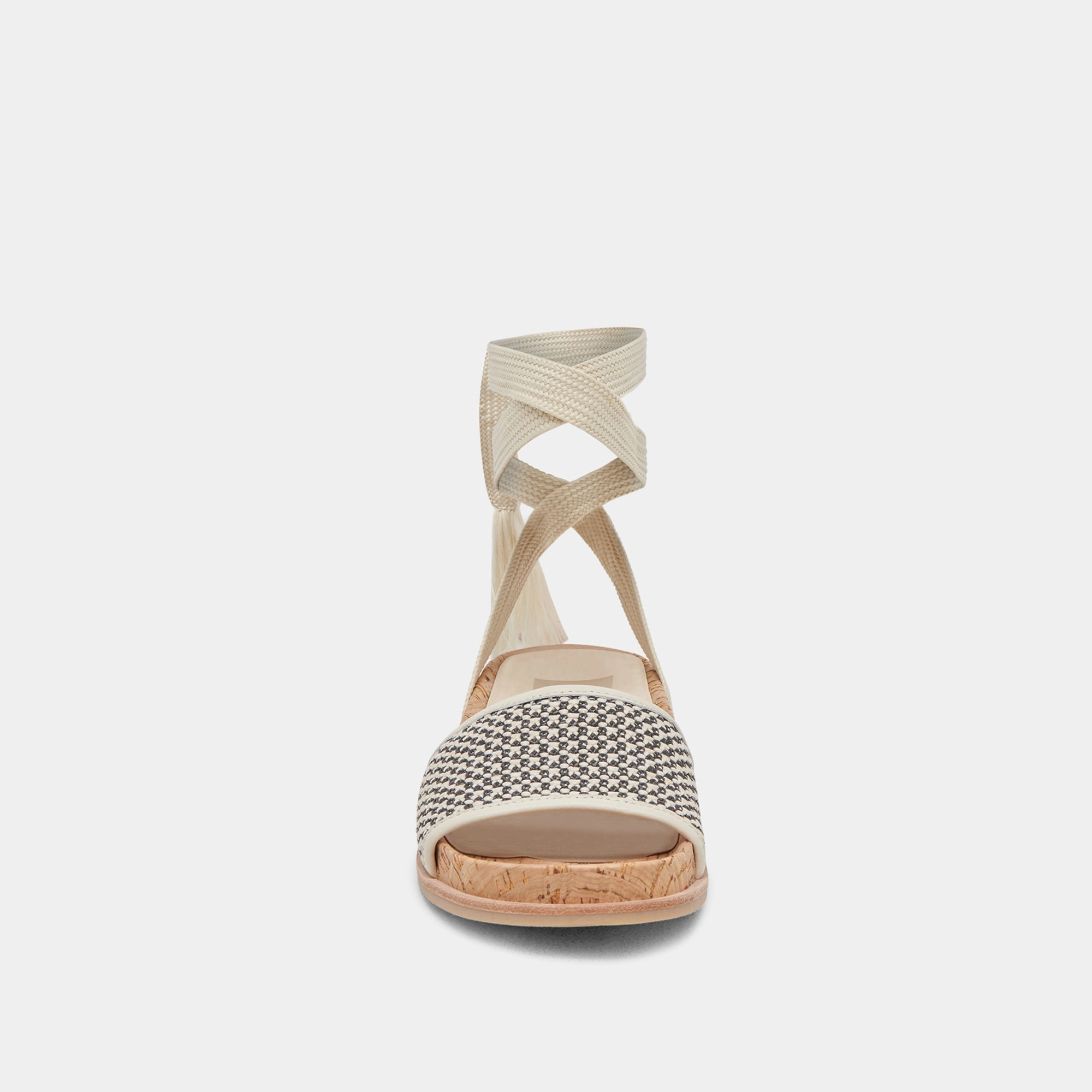 SALACY SANDALS BLACK NATURAL RAFFIA
