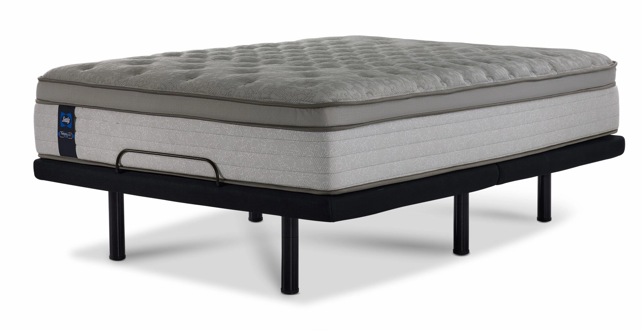 Sealy Posturepedic® Plus Sterling Milana II Luxury Plush Eurotop King Mattress and L2 Motion Pro Adjustable Base