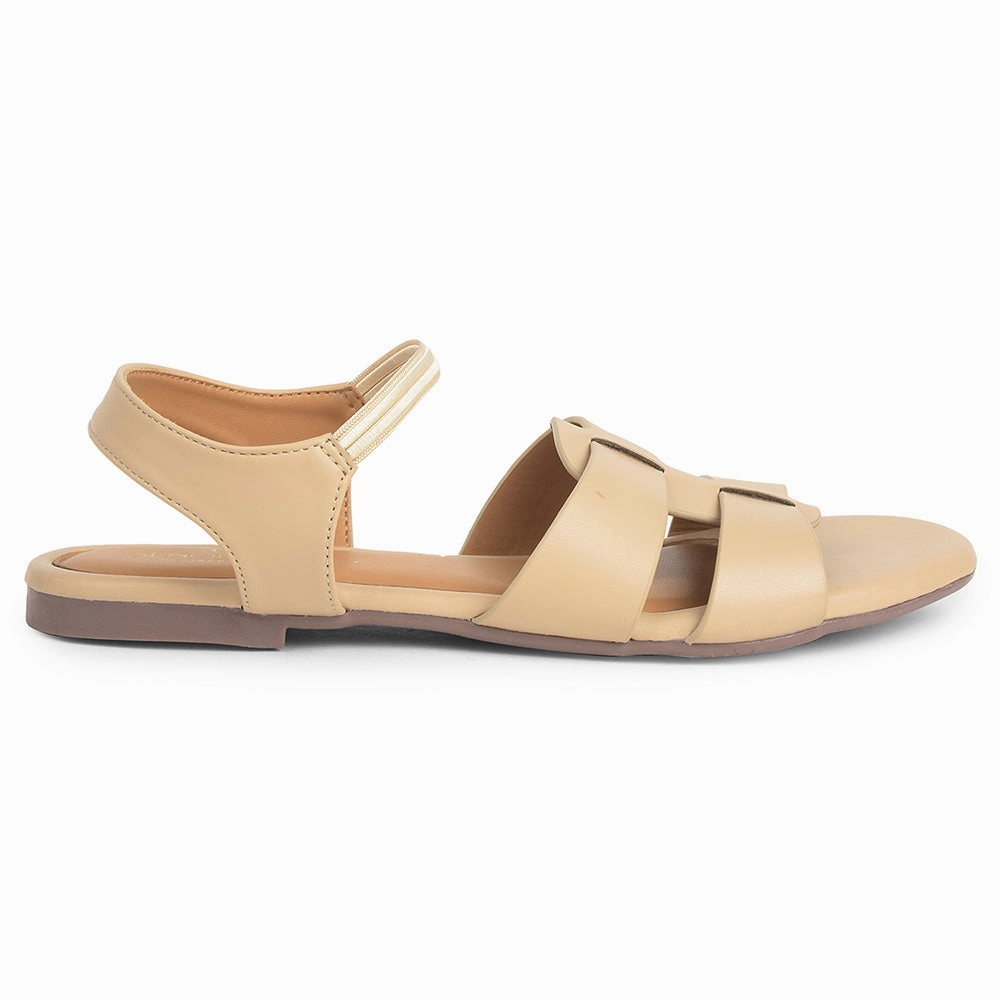Senorita Beige Casual Flat Sandal For Women DFL-101 By Liberty