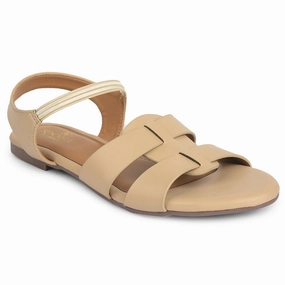 Senorita Beige Casual Flat Sandal For Women DFL-101 By Liberty
