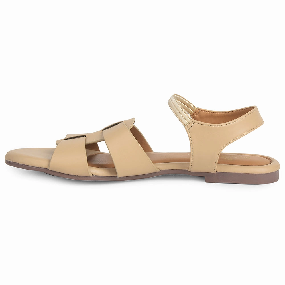 Senorita Beige Casual Flat Sandal For Women DFL-101 By Liberty