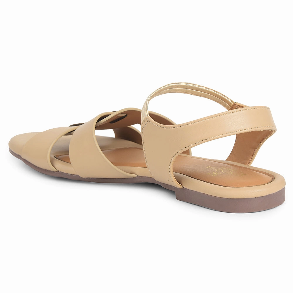 Senorita Beige Casual Flat Sandal For Women DFL-101 By Liberty
