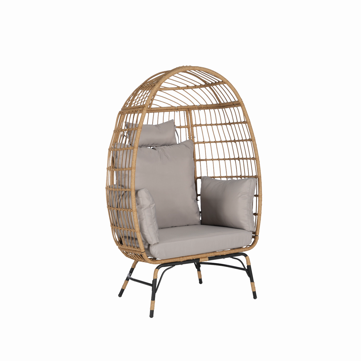 Streamdale Oversized Wicker Egg Chair w/ Cushion & Pillow